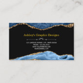 アガテ海軍と金ゴールドフェイクグリッター 名刺 (裏面)