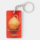 アガディルモロッコメディナ木製花瓶フォークイスラームb キーホルダー (裏面)