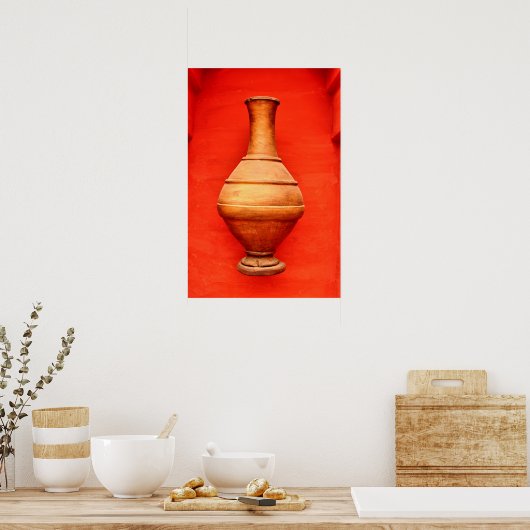 アガディルモロッコメディナ木製花瓶フォークイスラームb ポスター (キッチン)