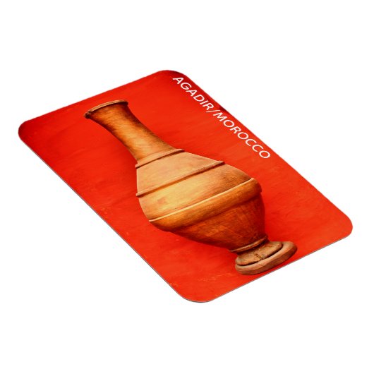 アガディルモロッコメディナ木製花瓶フォークイスラームb マグネット (右側)