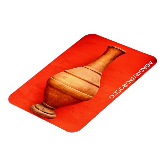 アガディルモロッコメディナ木製花瓶フォークイスラームb マグネット (左側)