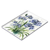 アガパンサス - 水彩花 iPad mini カバー ノートブック (左側)