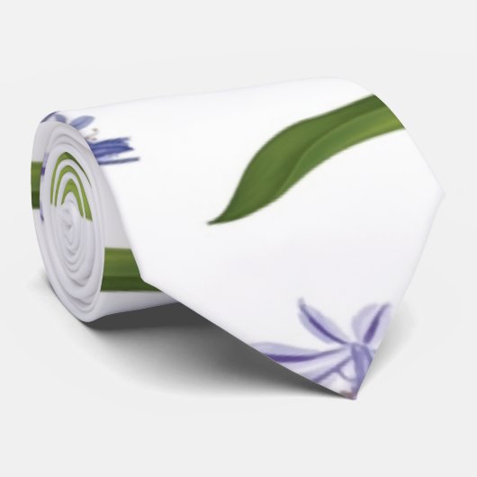 アガパンツスの花の継ぎ目のない模様 ネクタイ (ロール)