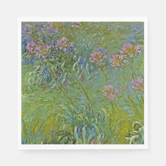 アガパンツスの花(by Claude Monet) スタンダードランチョンナプキン (正面)