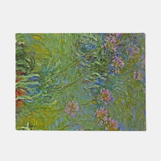 アガパンツスの花(by Claude Monet) ドアマット (正面)