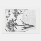 アガパンツフラワーエフェメラコラージュアート ラッピングペーパーシート (正面3)