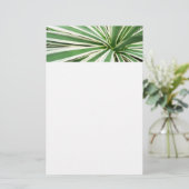 アガブ植物緑と白ストライプの色 便箋 (スタンド正面)