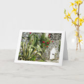 アガベとバラ カード (黄色い花)