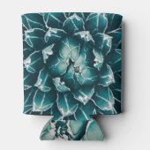 アガベサボテン、抽象芸術ブルー自然 缶クーラー (裏面)