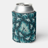 アガベサボテン、抽象芸術ブルー自然 缶クーラー (缶裏面)
