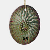 アガベスパイクスグリーンアンドパープルホリデイ セラミックオーナメント (右)