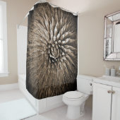 アガベ抽象芸術ブラウンセピアシャワーカーテン シャワーカーテン (インサイチュ)