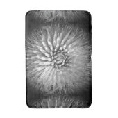 アガベ抽象芸術白黒緑風呂マット バスマット (正面縦)