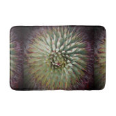 アガベ アブストラクト グリーンとパープル プラッシュ バス マット (正面)