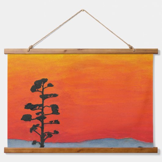 アガベ・サンセット 吊り下げ型タペストリー (正面)