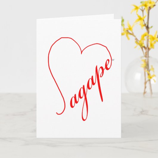 アガペ（赤）ノートカー カード (黄色い花)
