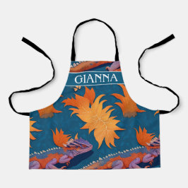 アガマリザードモザイクカラフルパタパーソナライズされたーン エプロン