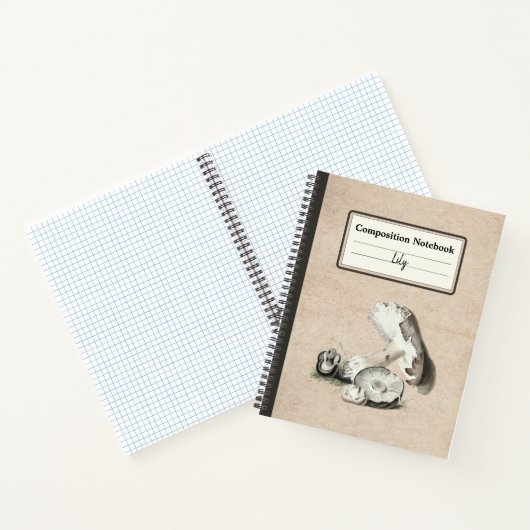 アガリクス・アウグストゥスパーソナライズされたキノコ ノートブック (内部)