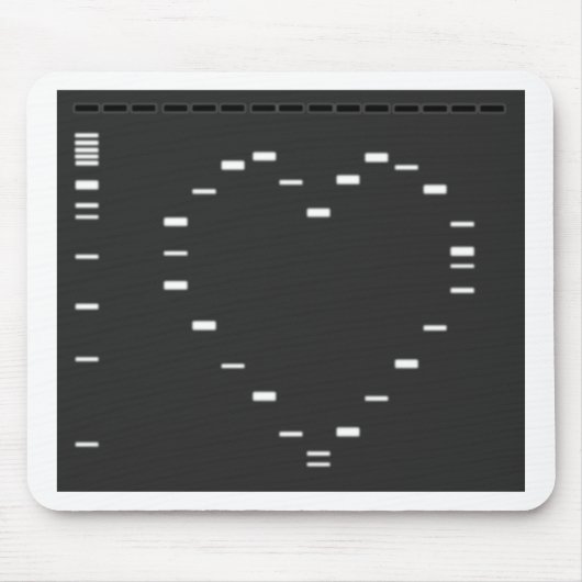 アガロースのゲルのDNAのハート マウスパッド (正面)