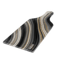 アガート白黒および金ゴールド流体モノグラム名