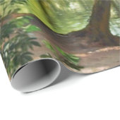 アガード森林の流れの絵画風景 ラッピングペーパー (ロールコーナー)