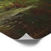 アガール魚釣りボートランドスケー絵画ズ ポスター (角)