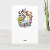 アガール、ジャーナル、蝶のパーソナライズされた誕生日 カード (裏面)