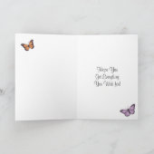 アガール、ジャーナル、蝶のパーソナライズされた誕生日 カード (内部)