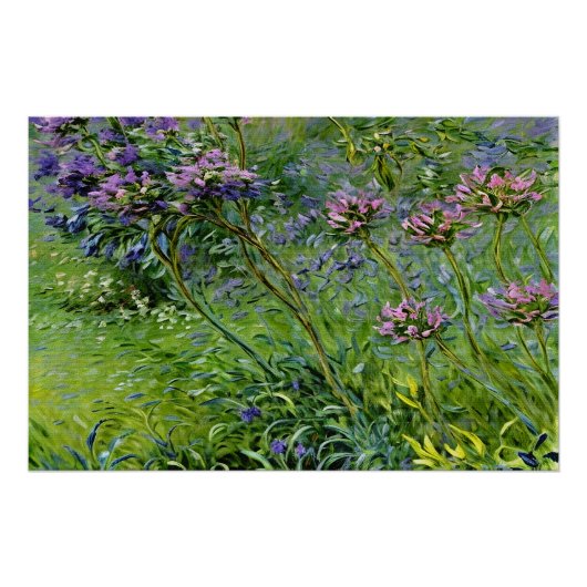 アガ鮮やかパンツスの花の緑と描写 ポスター (正面)