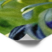 アガ鮮やかパンツスの花の緑と描写 ポスター (角)