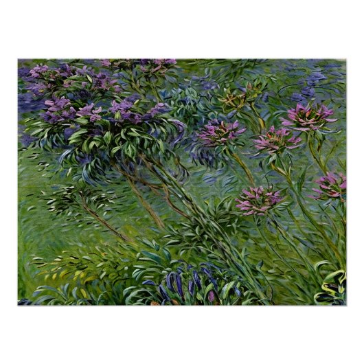 アガ鮮やかパンツスの花の緑と描写 ポスター (正面)