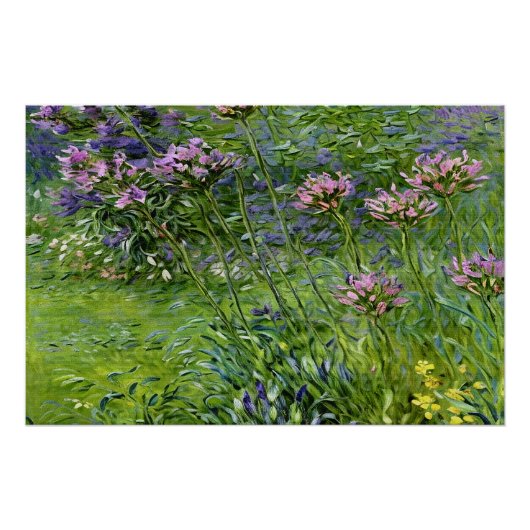 アガ鮮やかパンツスの花の緑と描写 ポスター (正面)