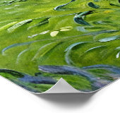 アガ鮮やかパンツスの花の緑と描写 ポスター (角)