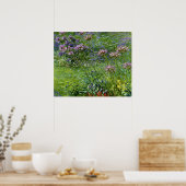 アガ鮮やかパンツスの花の緑と描写 ポスター (キッチン)