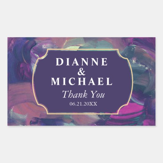 アキはっきりしたリ絵画カの日付の保存 長方形シール (正面)