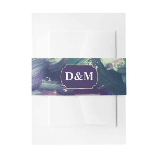 アキはっきりしたリ絵画ル招待状用帯 招待状ベリーバンド (正面例)