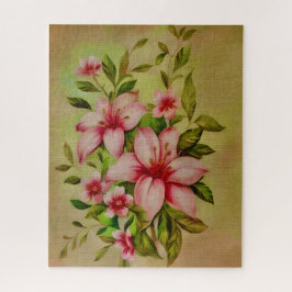 アキカラフルリ色彩の鮮やかック背景を持つ花 ジグソーパズル