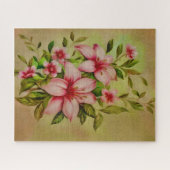 アキカラフルリ色彩の鮮やかック背景を持つ花 ジグソーパズル (横)