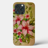 アキカラフルリ色彩の鮮やかック背景を持つ花 Case-Mate iPhoneケース (裏面)