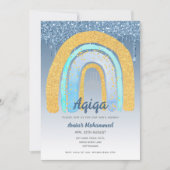 アキカ招待状テンプレート デジタルレインボー男の子 招待状 (正面)