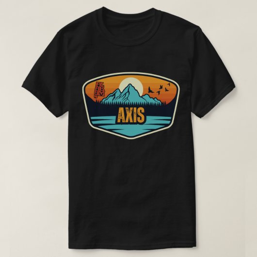 アキシス、アラバマ州 Tシャツ (デザイン正面)