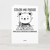 アキショロトルぬりえページ | クリスマス カード (裏面)