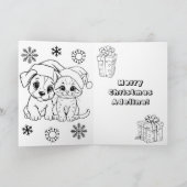 アキショロトルぬりえページ | クリスマス カード (内部)