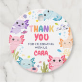 アキソロテルアロテルおもしろいバースデーパーティールラウンドメッセージカード フェイバータグ (正面)