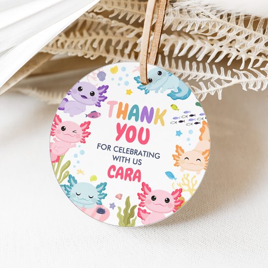 アキソロテルアロテルおもしろいバースデーパーティールラウンドメッセージカード フェイバータグ