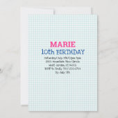 アキソロテルラバーズ誕生日ガールサラマンダーライフィックス 招待状 (裏面)