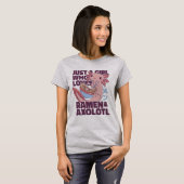 アキソロトルやラーメンが大好きな女の子 Tシャツ (正面フル)