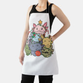 アキソロトルクリスマスツリーおもしろいアニマルクリスマス エプロン (インサイチュ)