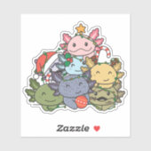 アキソロトルクリスマスツリーおもしろいアニマルクリスマス シール (シート)