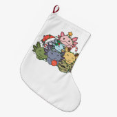 アキソロトルクリスマスツリーおもしろいアニマルクリスマス ラージクリスマスストッキング (正面 (吊り時))